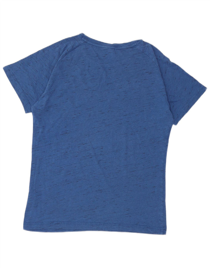 PUMA T-Shirt Homme Bleu Moyen Moucheté Coton