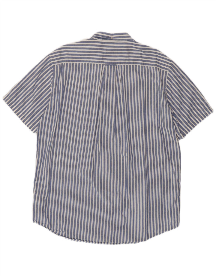 GANT Chemise à manches courtes coupe régulière pour hommes taille 45/46 2XL bleu rayé