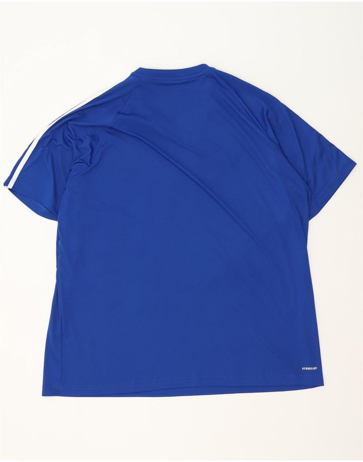 Adidas Hommes Aeroready T-Shirt Top 2XL Bleu Polyester