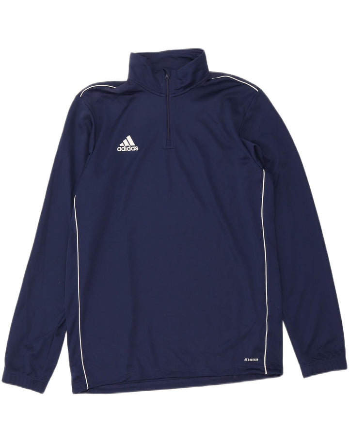 Adidas Aeroready Pull à col zippé pour homme Bleu marine Taille L