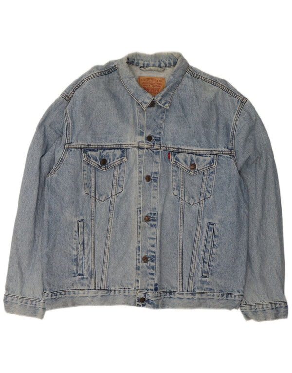 Levi's Veste en Jean Homme UK 44 2XL Bleu Coton