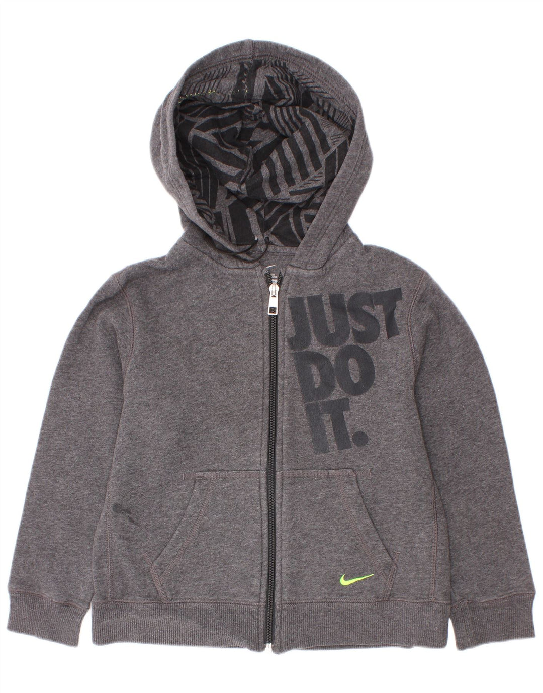 Nike Sweat à capuche zippé graphique pour garçon 6-7 ans Gris