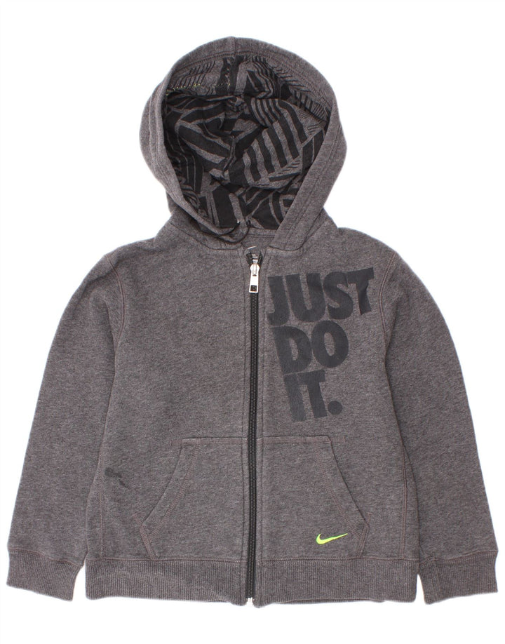 Nike Sweat à capuche zippé graphique pour garçon 6-7 ans Gris