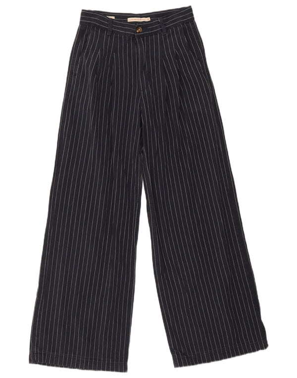 Levi's Pantalon Chino Taille Haute Femme W24 L30 Bleu Marine Fines Rayures