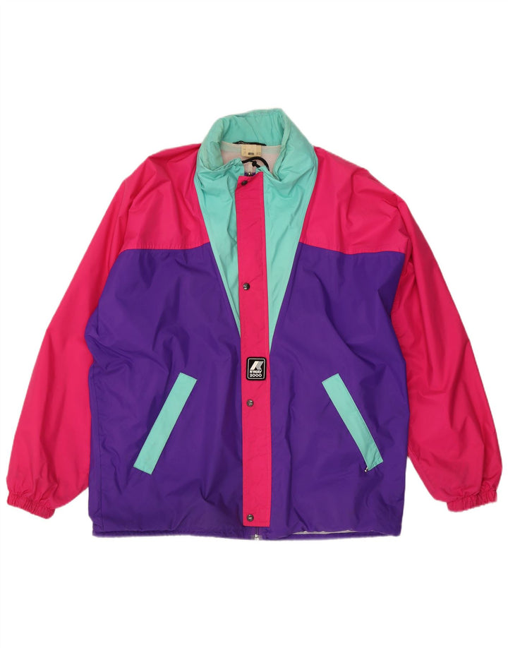 K-Way Veste de pluie pour homme UK 40 Large Multicolore Colourblock Polyamide