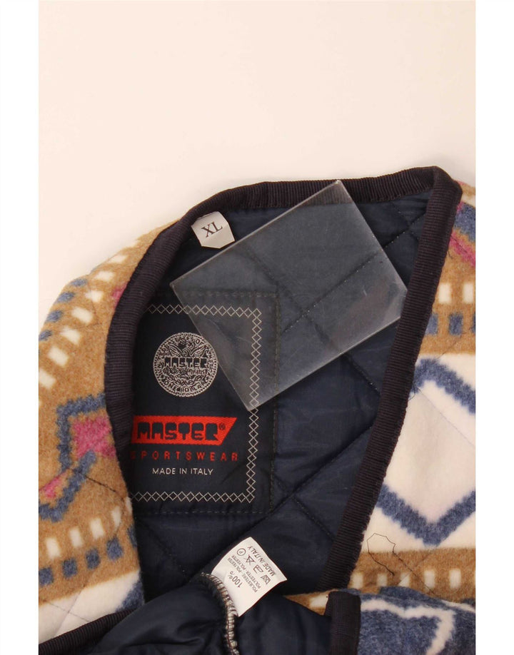 Master Gilet Polaire Homme UK 42 XL Polyester Géométrique Multicolore