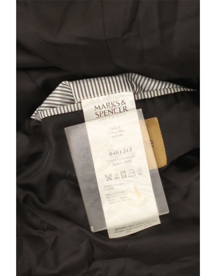 Marks & Spencer Veste Blazer 2 Boutons Homme UK 46 XL Coton Noir