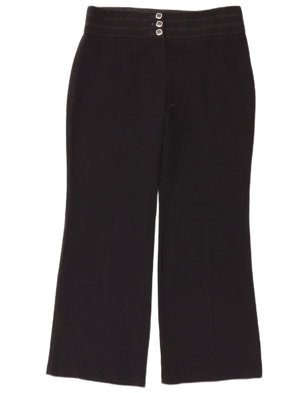 Marks & Spencer Pantalon décontracté à jambe large pour femme UK 12 Medium W32 L29 Noir
