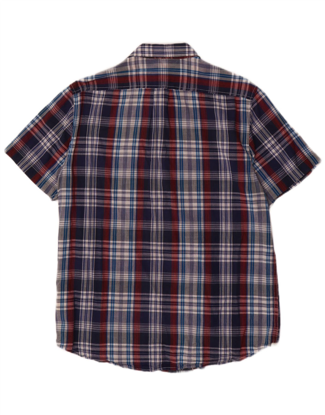 LEE Chemise à manches courtes pour homme en coton à carreaux bleu marine