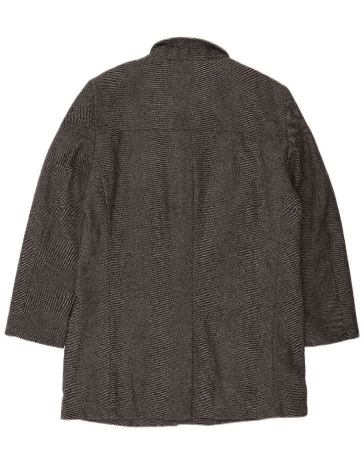 Bruno Banani Manteau pour homme UK 44 2XL Gris à fines rayures en laine