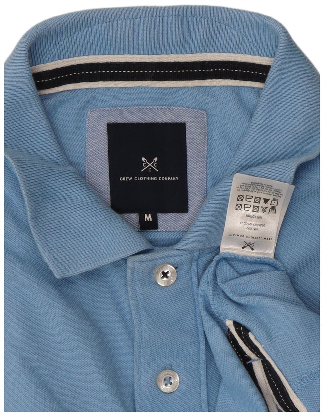 Crew Clothing Polo Homme Bleu Moyen Coton