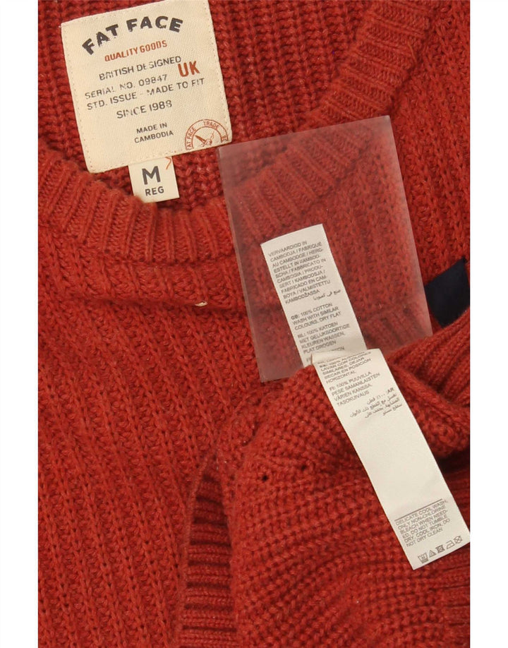 Fat Face Pull Col Bateau Homme Rouge Moyen Coton