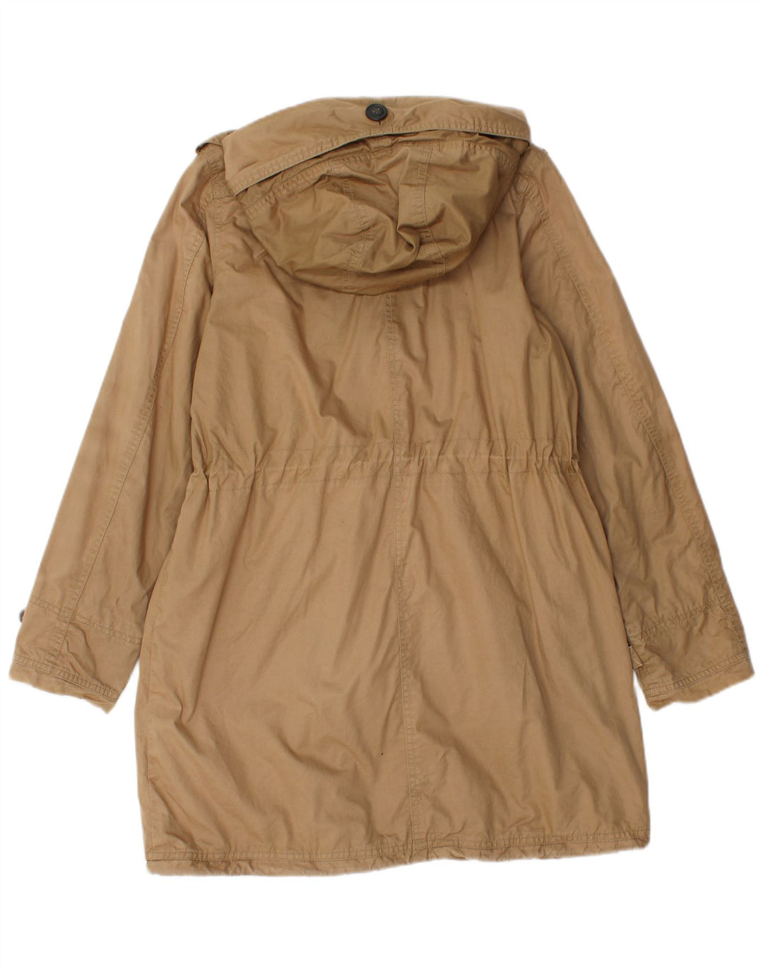 Woolrich Parka à capuche pour femme UK 10 Small Marron Coton
