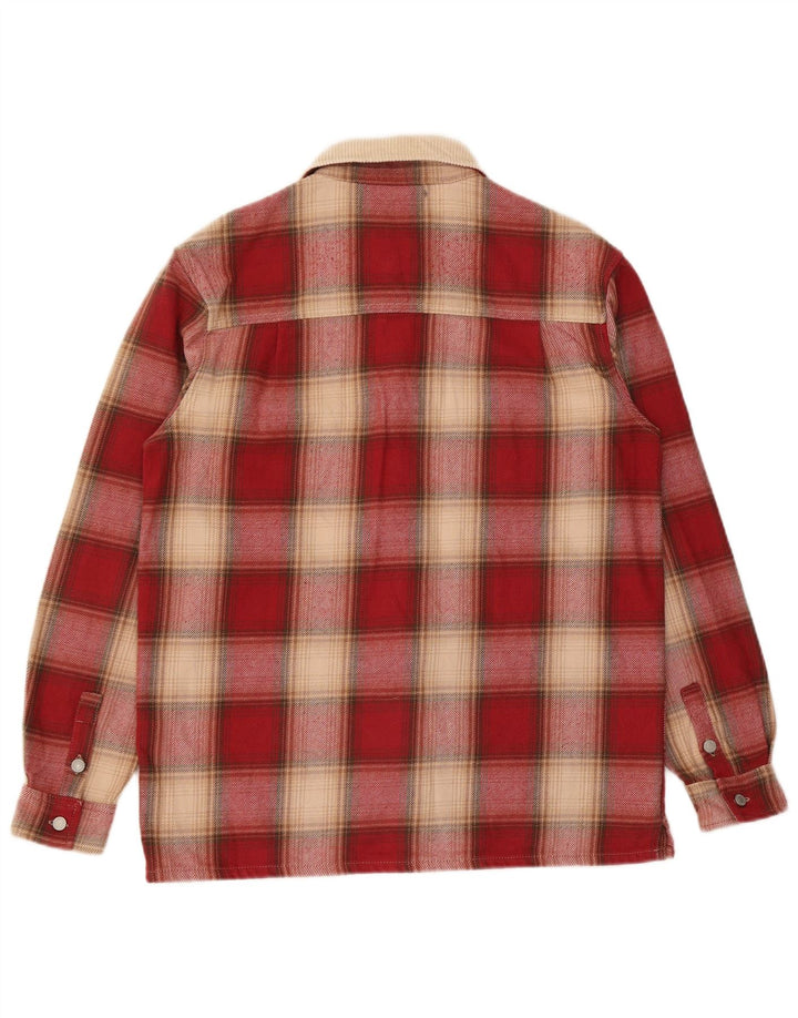 Zara Homme Surchemise Coupe Relax Chemise En Flanelle Carreaux Rouge Moyen