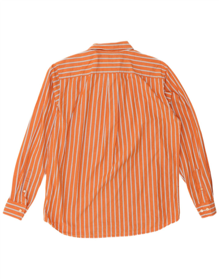 EDDIE BAUER Chemise Homme Coton à Rayures Orange Moyen