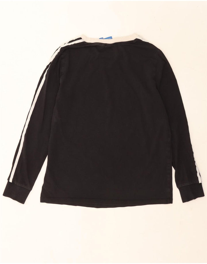 Adidas Haut à manches longues pour femme UK 14 Coton noir moyen