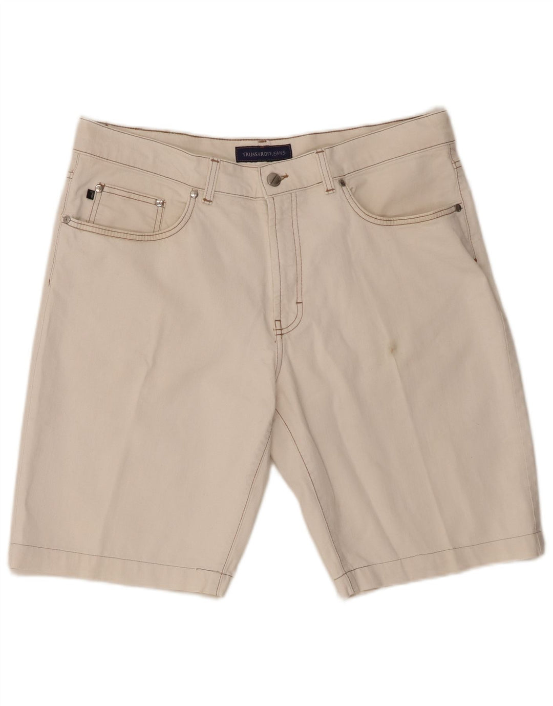 TRUSSARDI Short Casual Homme W38 XL Blanc Coton