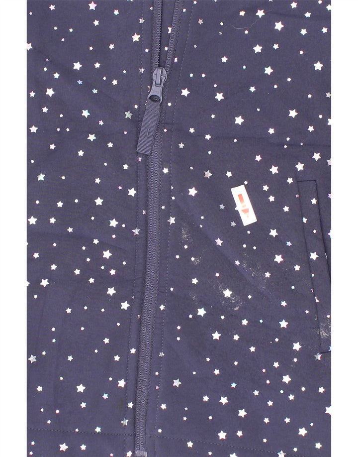 Mountain Warehouse Veste coupe-vent fille 9-10 ans bleu marine à pois
