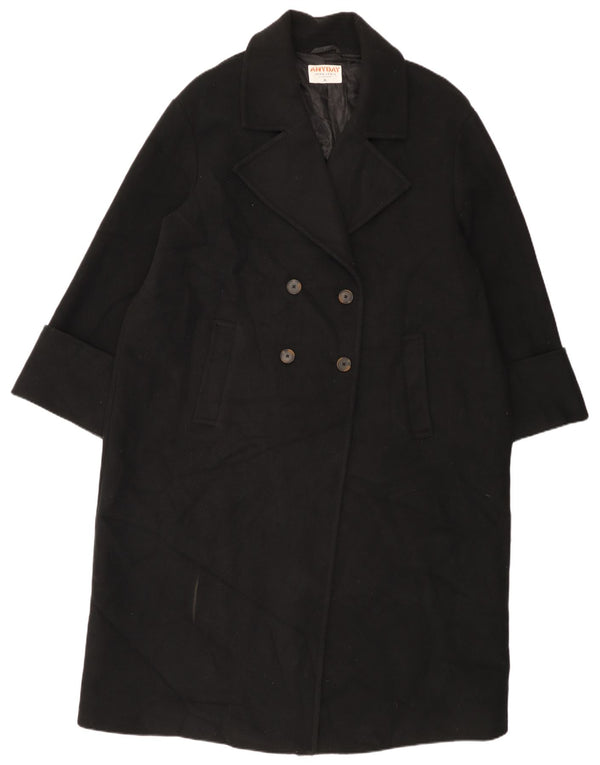 John Lewis Manteau surdimensionné à double boutonnage pour femme UK 18 XL Noir Polyester
