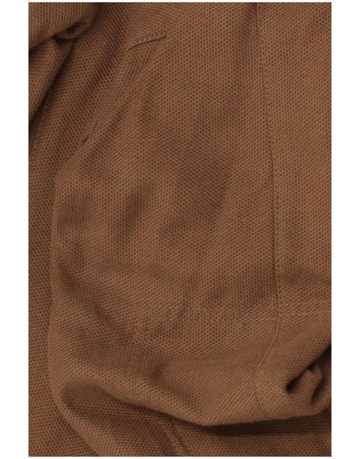 MASSIMO DUTTI Veste blazer à 3 boutons pour homme UK 40 Large Marron Coton