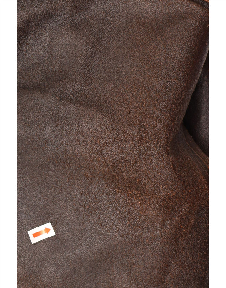 ALAN GORDON Veste en cuir pour homme IT 52 XL Cuir marron