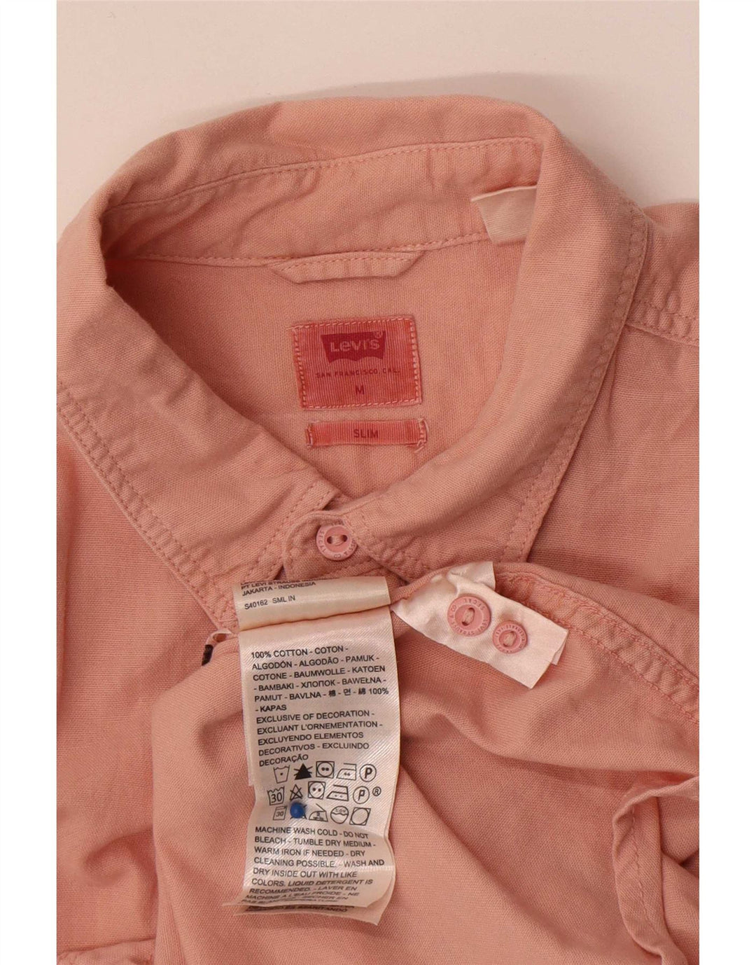 Levi's Chemise Slim Fit Homme Rose Moyen Coton