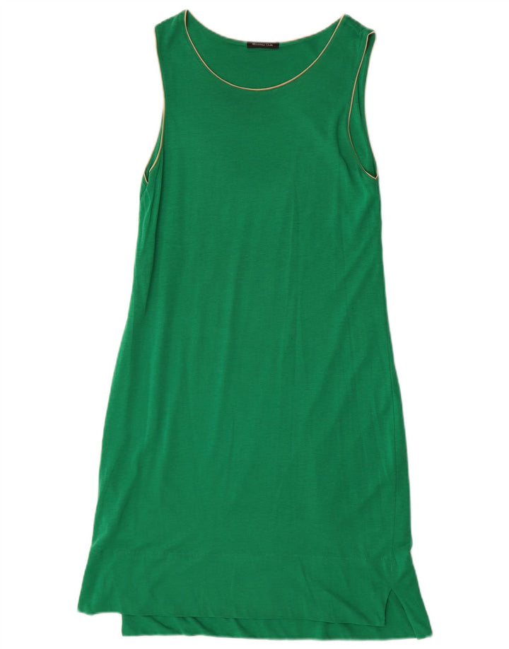 Massimo Dutti Robe droite sans manches pour femme UK 8 Petit Vert