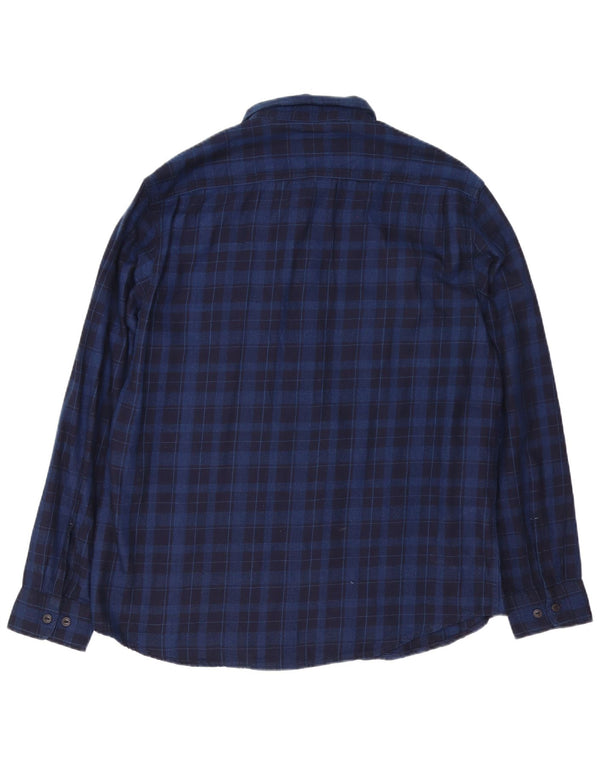 Lee Chemise en flanelle coupe décontractée pour homme Indigo XL Bleu marine à carreaux en coton