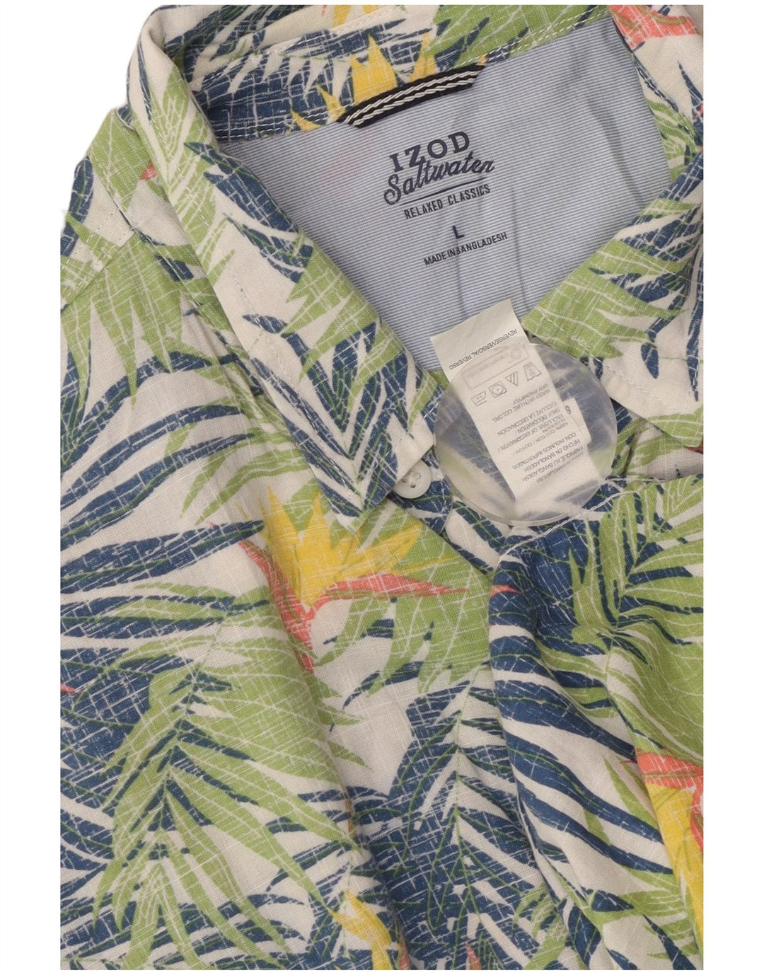 Izod Chemise à manches courtes pour homme Salt Water en coton floral multicolore