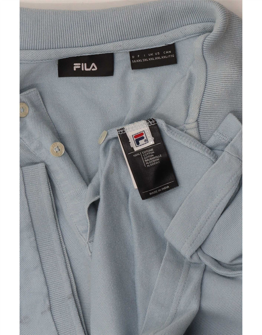 Fila Polo Homme 2XL Bleu Coton