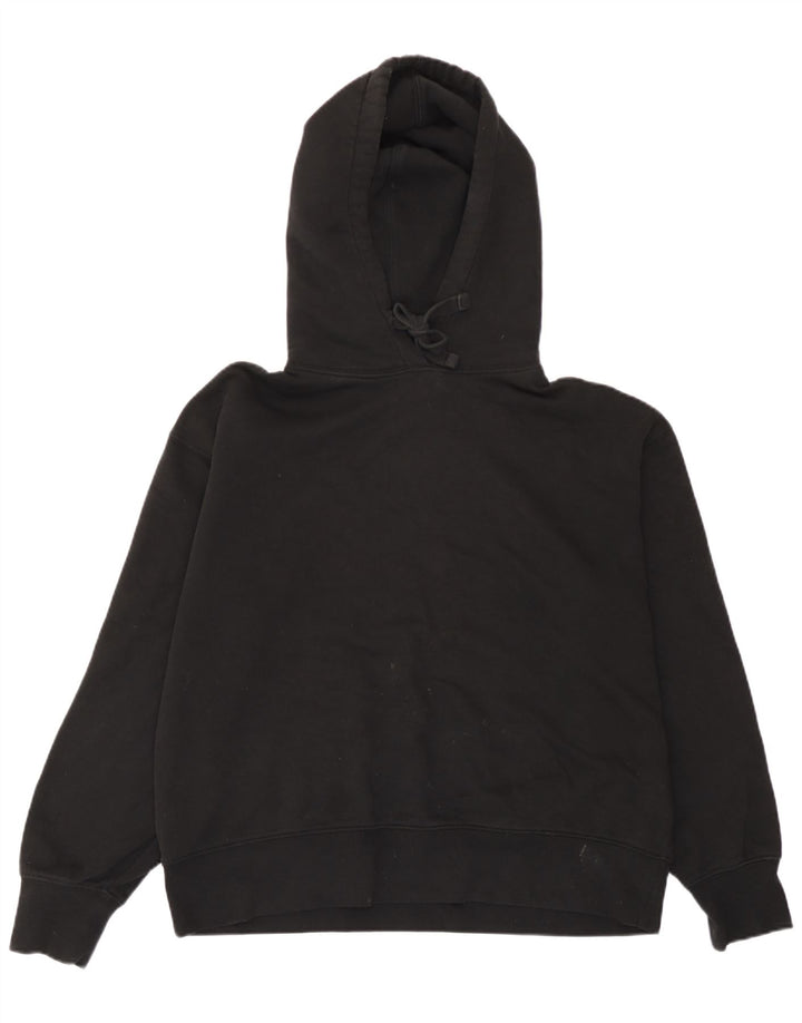 Zara Pull à capuche surdimensionné pour femme UK 14 en coton noir moyen