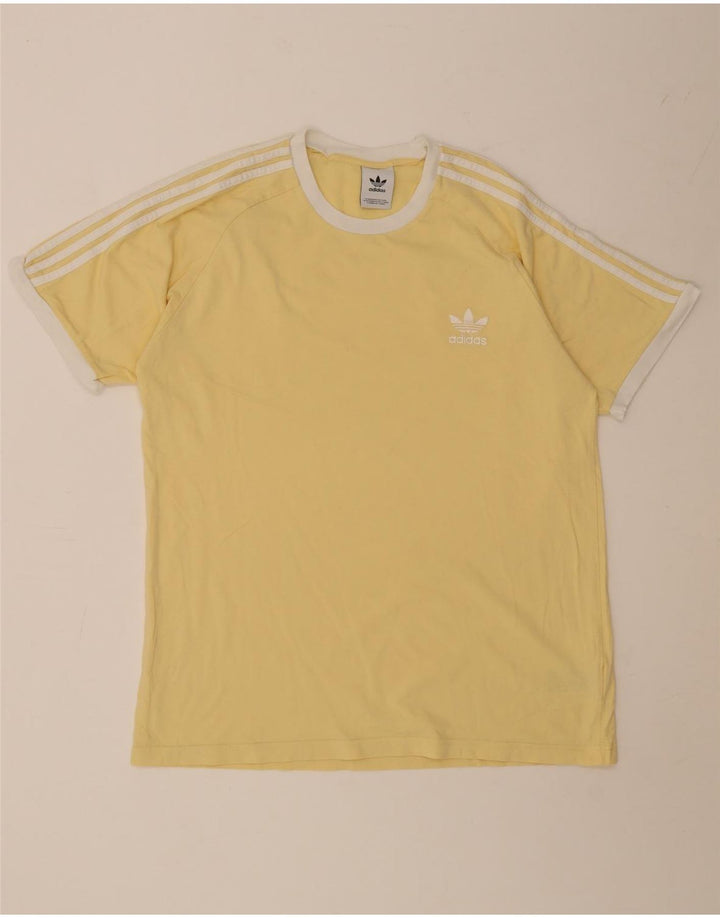 Adidas T-Shirt Homme Haut Large Jaune Coton