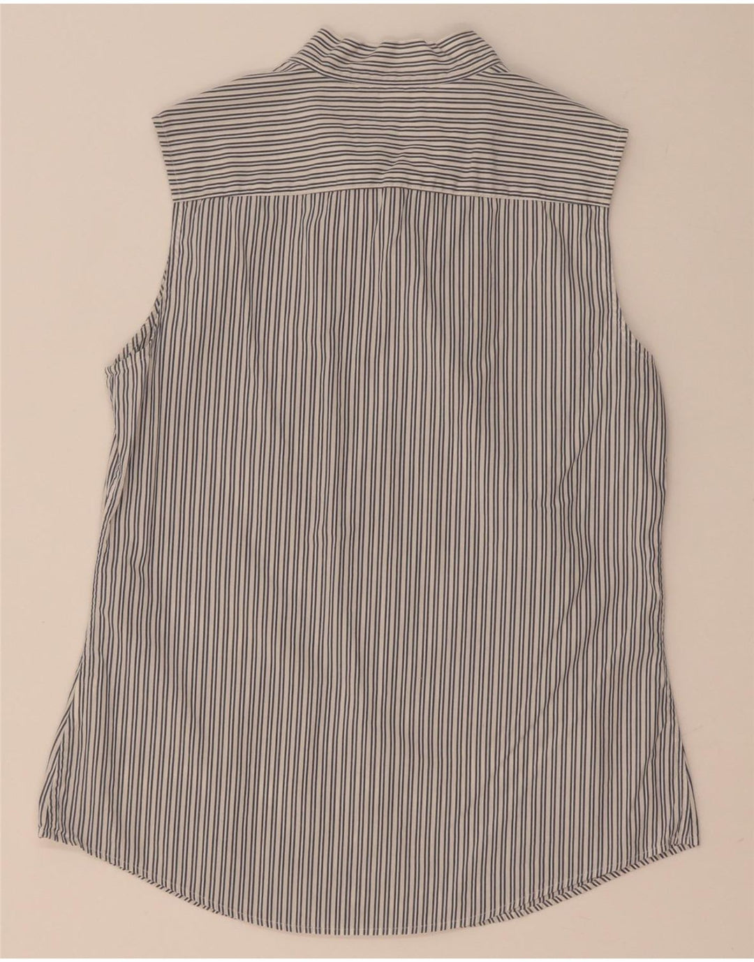 Tommy Hilfiger Chemise sans manches à nouer sur le devant pour femme US 8 Gris moyen à fines rayures