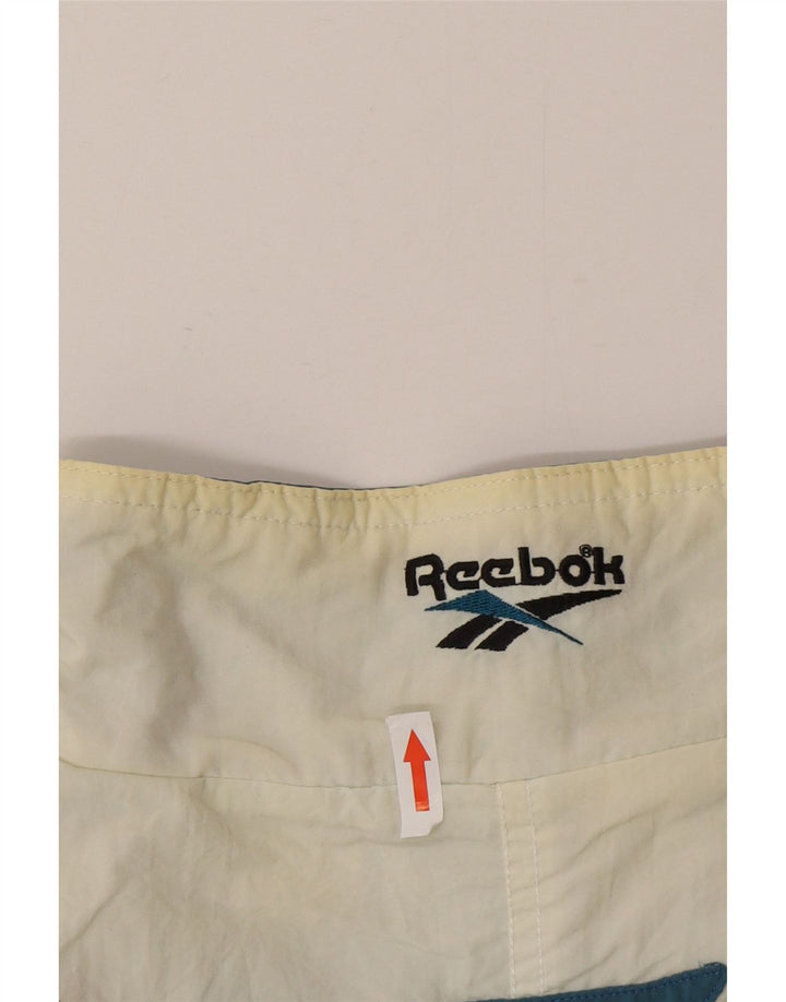 Reebok Veste de Survêtement Homme Large Blanc Colorblock Polyamide