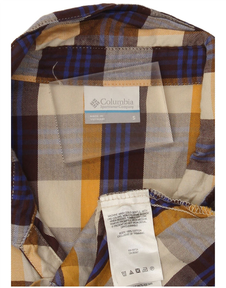 Columbia Chemise en flanelle pour femme UK 10 Petit coton à carreaux multicolore