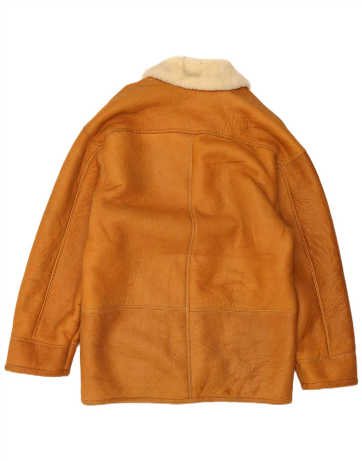 veste en peau de mouton vintage pour hommes IT 48 Brun moyen