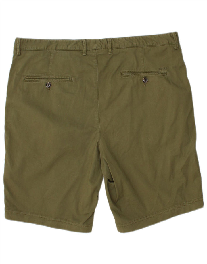 HUGO BOSS Short Chino Homme IT 52 XL W36 Kaki Coton