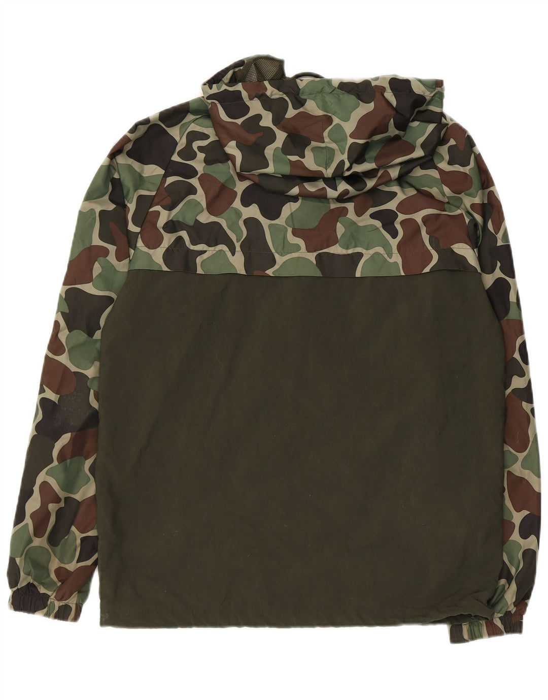 Adidas Veste de pluie à capuche pour homme UK 36 Petit Kaki Camouflage Polyester