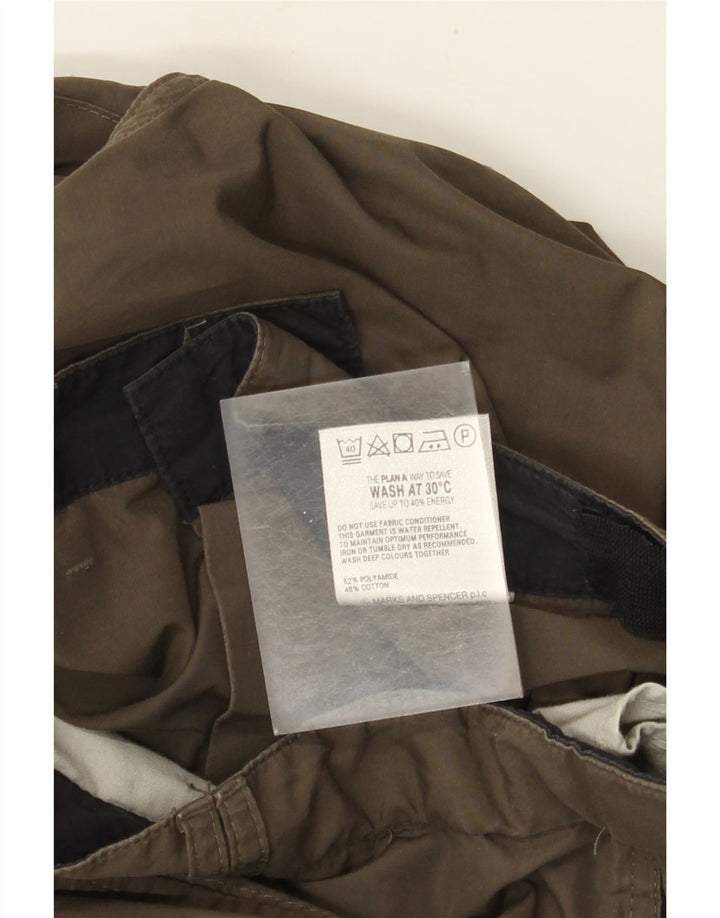 MARKS & SPENCER Pantalon Cargo Droit Homme W40 L31 Vert Polyamide