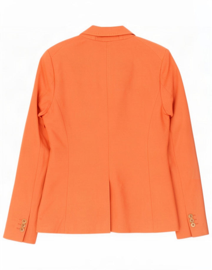 Massimo Dutti Veste blazer 1 bouton pour femme EU 38 Petit coton orange
