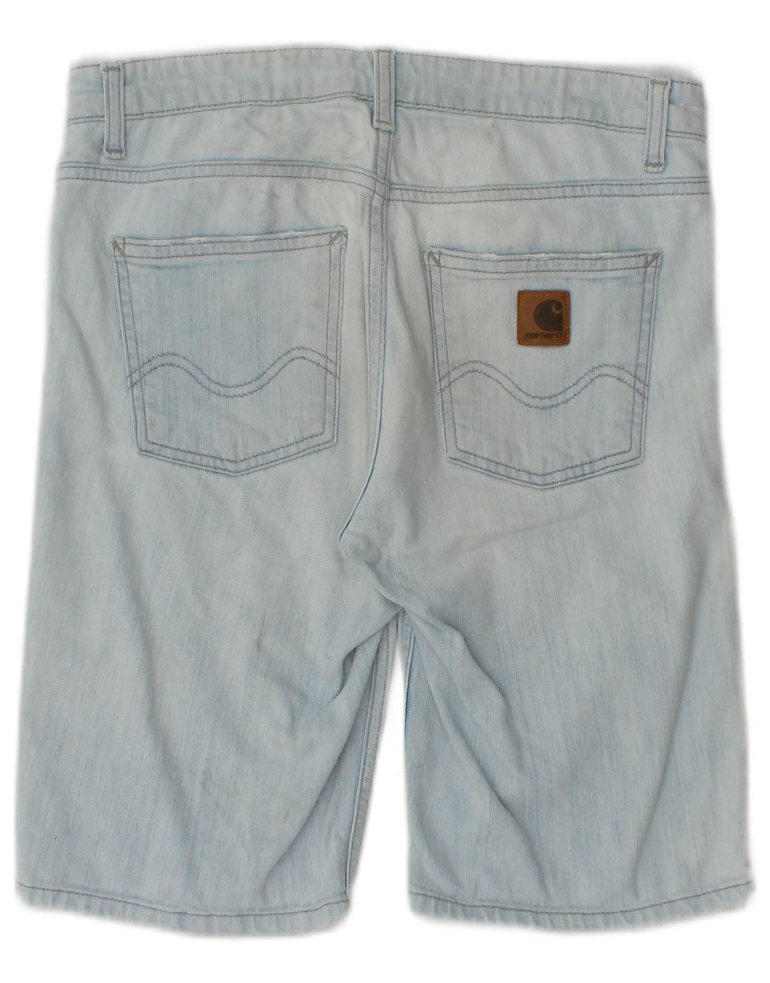 CARHARTT Bermuda Femme Denim W27 Petit Bleu Coton