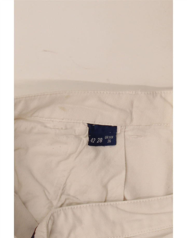 Trussardi Womens Chino Shorts  W26 Small White