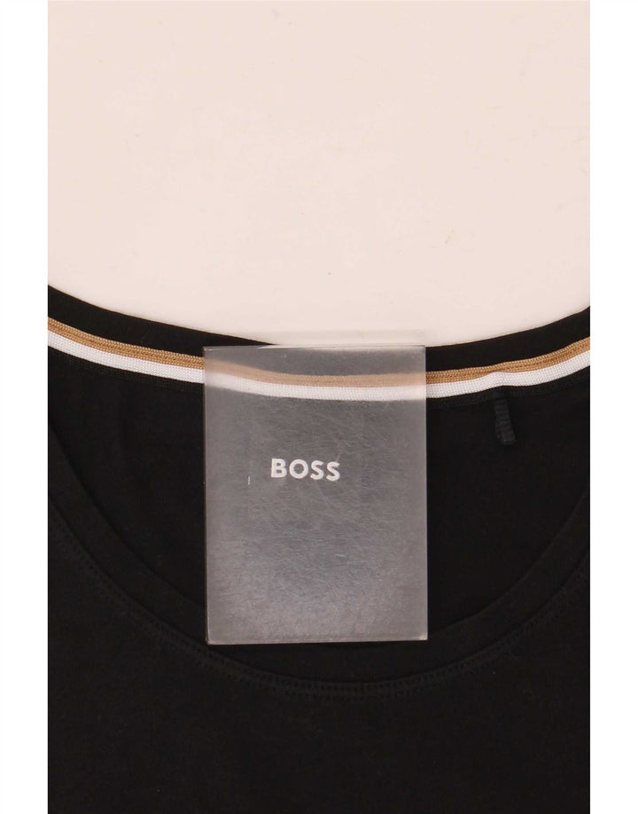 Hugo Boss Homme T-Shirt Top Coton Noir Moyen