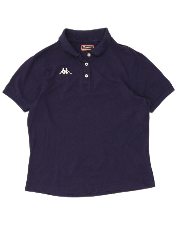 KAPPA Polo Femme UK 18 XL Bleu Marine Coton