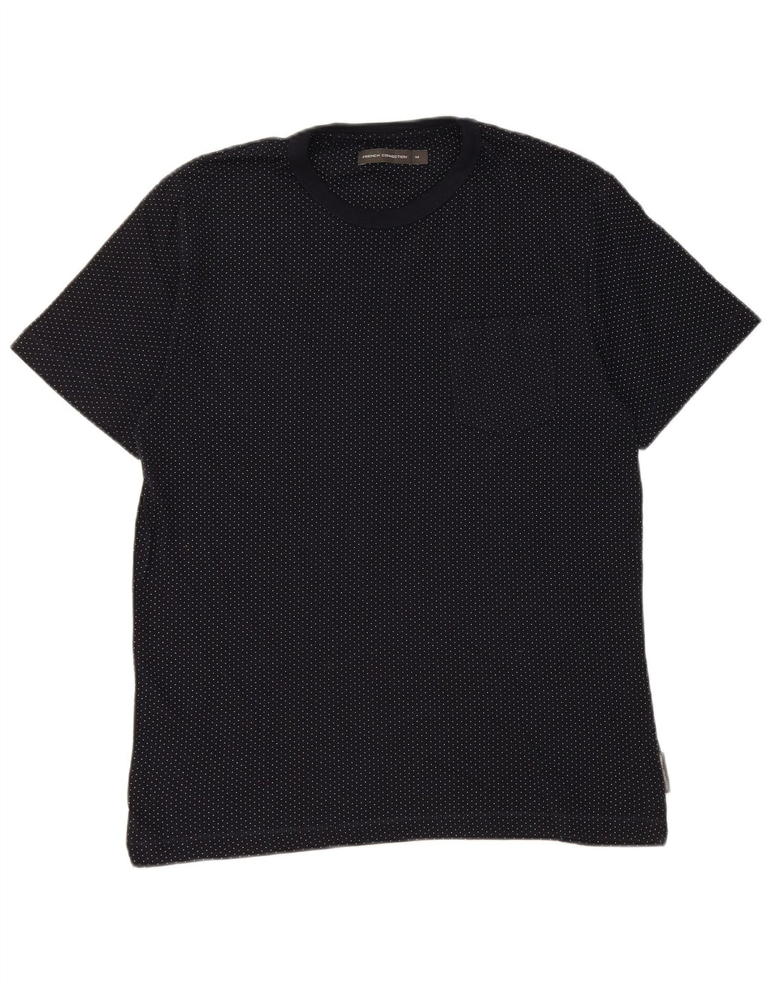 French Connection T-Shirt Homme Bleu Marine Moyen Coton à Pois