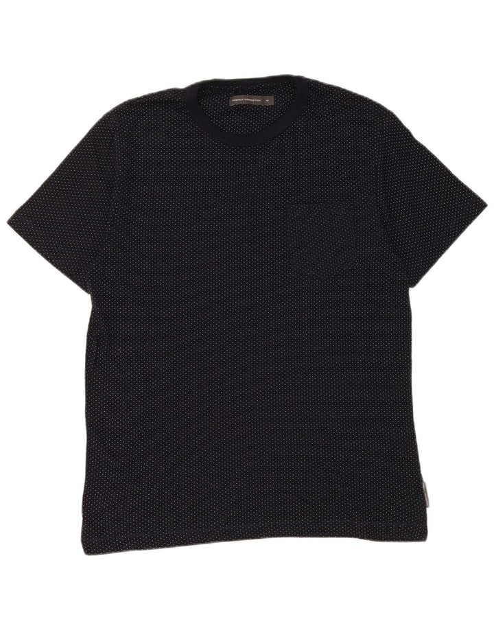 French Connection T-Shirt Homme Bleu Marine Moyen Coton à Pois