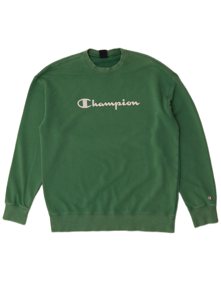 Champion Sweat-shirt graphique pour homme en coton vert 2XL