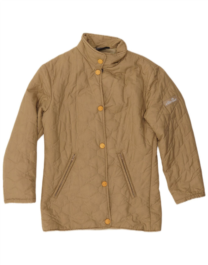 Ellesse Veste matelassée surdimensionnée pour femme UK 10 Small Beige Polyester