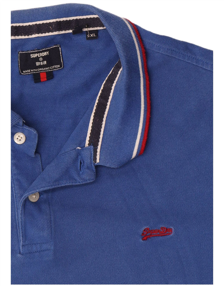 Superdry Polo Homme 2XL Bleu Coton