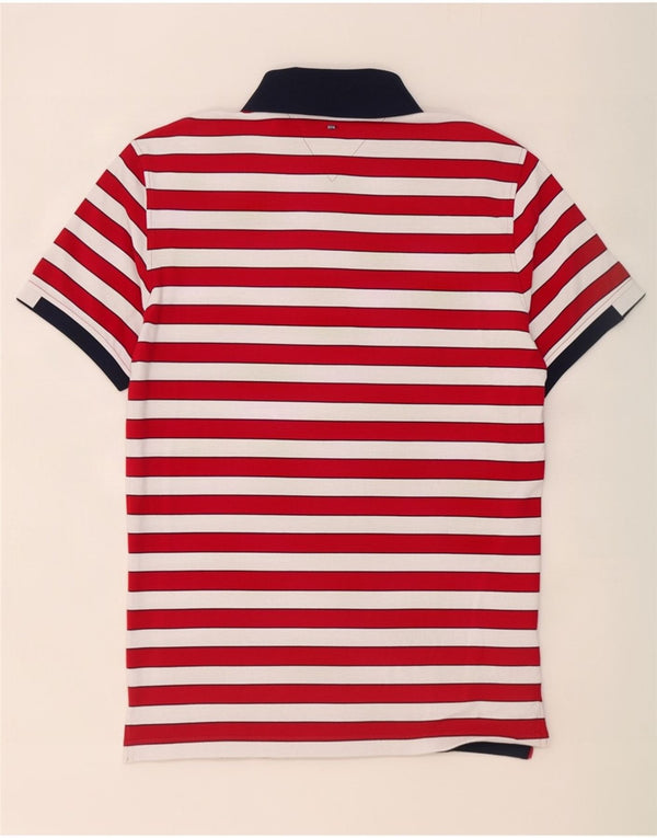 Tommy Hilfiger Polo Rugby Homme Rouge Moyen Rayé Coton